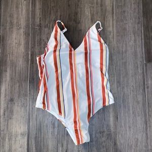 striped bathing suit